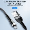 Kabelis Kabelis iPhone USB -A pinai - zibens 2,4A 1m melns