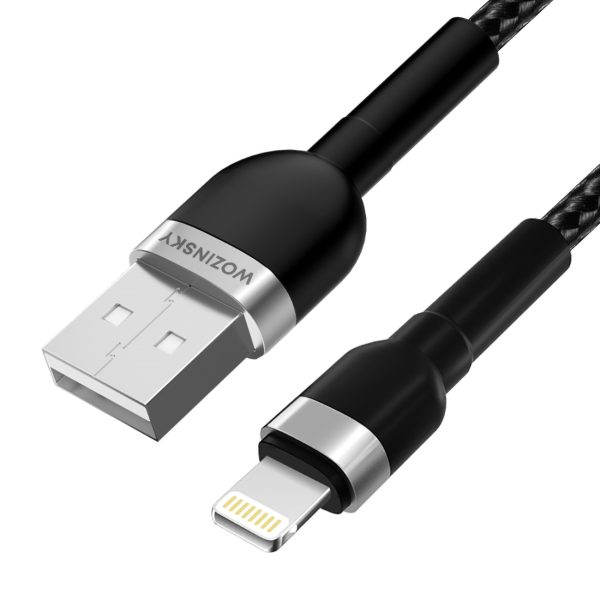 Kabelis Kabelis iPhone USB -A pinai - zibens 2,4A 2m melns