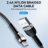 Kabelis Kabelis iPhone USB -A pinai - zibens 2,4A 2m melns