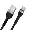 Kabeļa kabelis USB-A BRAID-USB-C 2,4A 1M melnā krāsā