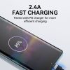 Kabeļa kabelis USB-A BRAID-USB-C 2,4A 1M melnā krāsā