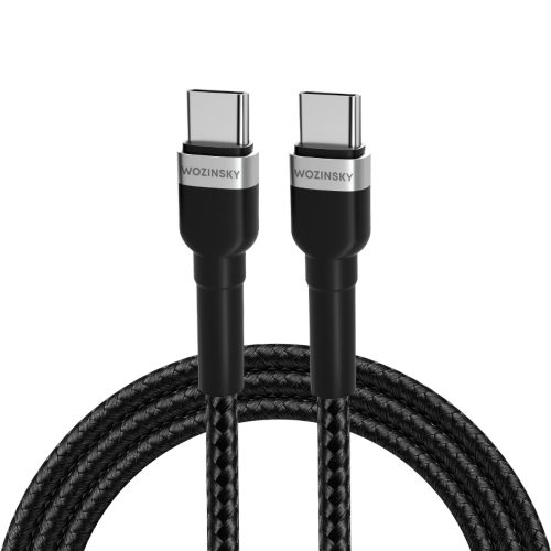 Kabeļa kabelis USB-C BRAID-USB-C PD 65W 1M Black