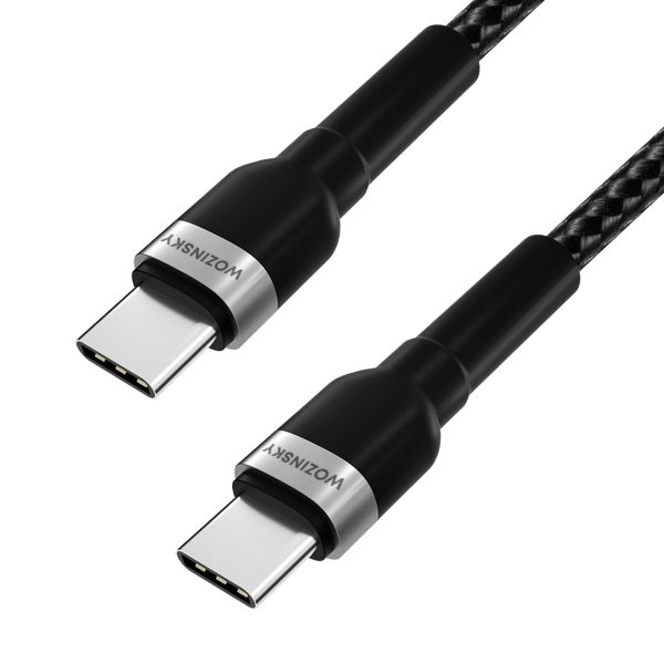 Kabeļa kabelis USB-C BRAID-USB-C PD 65W 1M Black