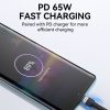 Kabeļa kabelis USB-C BRAID-USB-C PD 65W 2M melnā krāsā