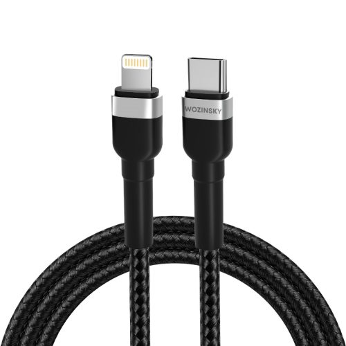 Kabelis kabelis iPhone USB -C - zibens pd 30w 1m melns