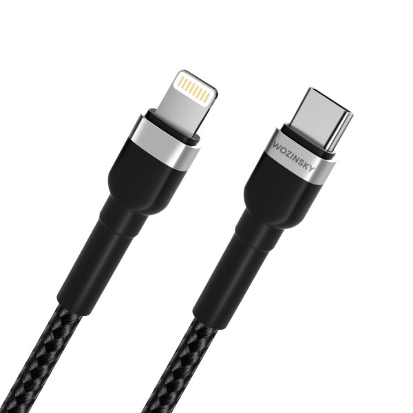Kabelis kabelis iPhone USB -C - zibens pd 30w 1m melns