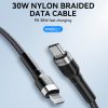 Kabelis kabelis iPhone USB -C - zibens pd 30w 1m melns
