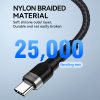 Kabelis kabelis iPhone USB -C - zibens pd 30w 1m melns