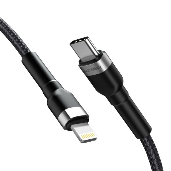 Kabelis Kabelis iPhone USB -C - zibens PD 30W 2M Black