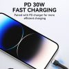 Kabelis Kabelis iPhone USB -C - zibens PD 30W 2M Black