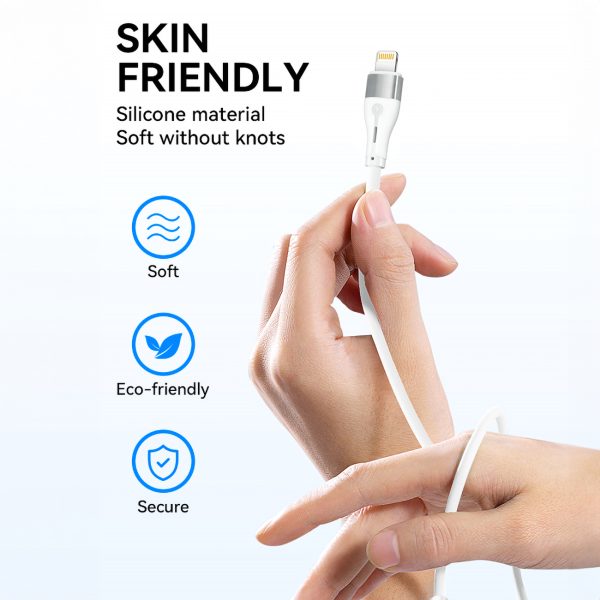Kabelis Kabelis iPhone USB -C - zibens pd 27w 1m balts