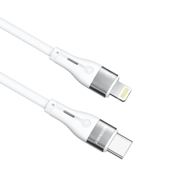Kabelis kabelis iPhone USB -C - zibens PD 27W 2m balts