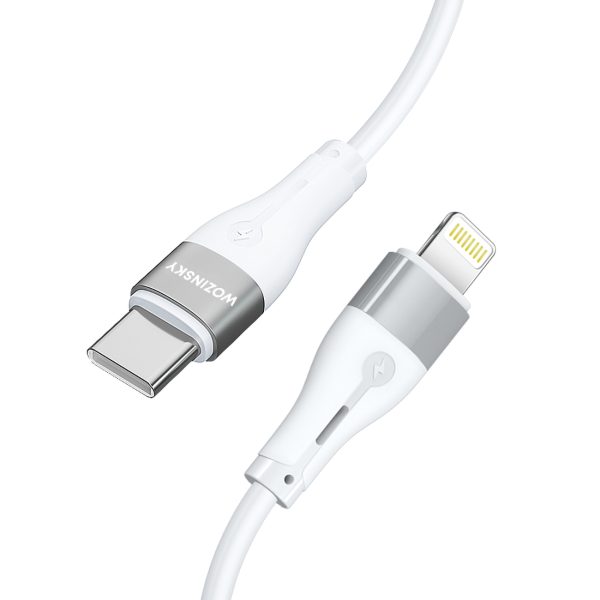 Kabelis kabelis iPhone USB -C - zibens PD 27W 2m balts