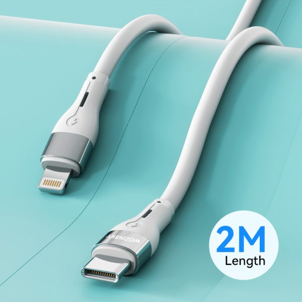 Kabelis kabelis iPhone USB -C - zibens PD 27W 2m balts