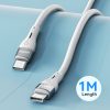 Izturīgs elastīgs kabelis USB-C kabelis-USB-C PD 65W 1m balts