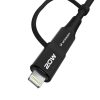 4in1 Universal Cable 2x USB-C 1X USB-A 1x Lightning 60W 1M Black