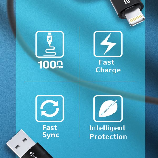 4in1 Universal Cable 2x USB-C 1X USB-A 1x Lightning 60W 1M Black