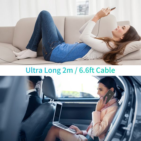 Kabelis kabelis iPhone MFI USB -C - zibens 480MB/s 3A 2m melns