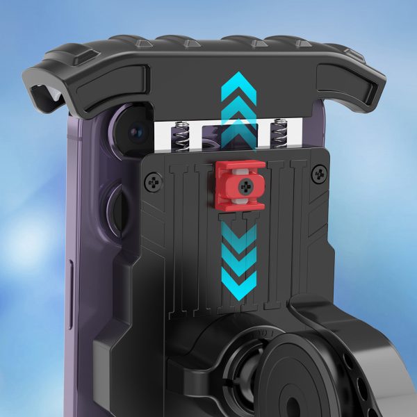 Pelēkas regulējamas tālruņa velosipēda rokturis stūrei