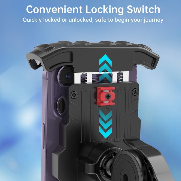 Pelēkas regulējamas tālruņa velosipēda rokturis stūrei