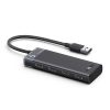 Centra adaptera izplatītājs 4X USB-A 3.0 portos un USB barošanas kabelis