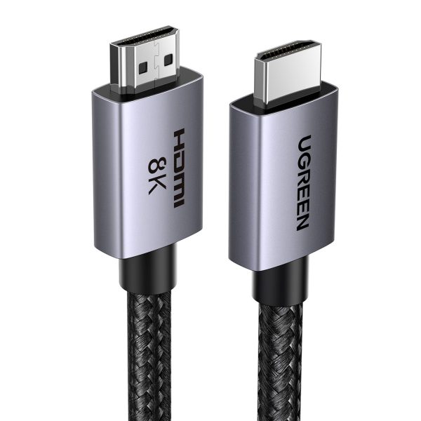 HDMI 2.1 8K kabeļa kabeļa sertificēts īpaši ātrgaitas 1m pelēks