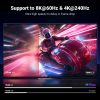 HDMI 2.1 8K kabeļa kabeļa sertificēts īpaši ātrgaitas 1m pelēks