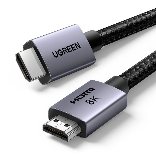 HDMI 2.1 8K kabeļa kabeļa sertificēts īpaši ātrgaitas 1m pelēks