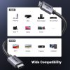 HDMI 2.1 8K kabeļa kabeļa sertificēts īpaši ātrgaitas 1m pelēks