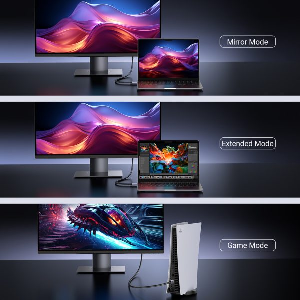HDMI 2.1 8K kabeļa kabeļa sertificēts īpaši ātrgaitas 1m pelēks