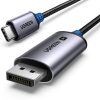 Kabeļa audio wideo kabelis USB -C - DisplayPort 8K HDR HDCP2.3 EARC 3M pelēks