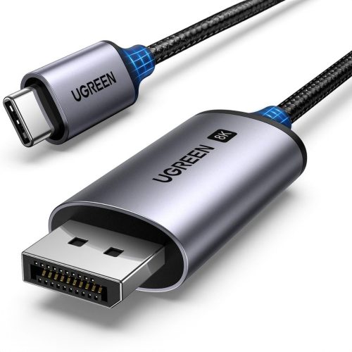 Kabeļa audio wideo kabelis USB -C - DisplayPort 8K HDR HDCP2.3 EARC 3M pelēks