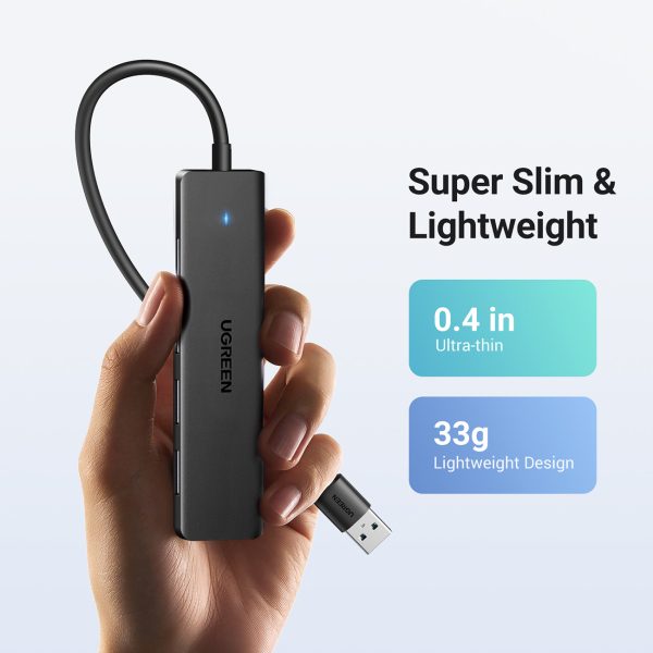 Centra adaptera izplatītājs 4x USB-A 3.0 Port + USB-A 3.0 kabeļa melns