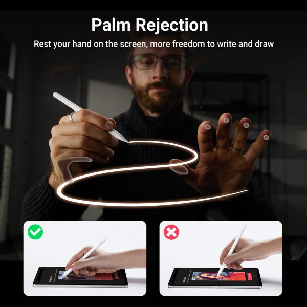 IPad planšetdatora irbulis ar bezvadu uzlādi baltu