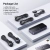 2in1 slēdzis HDMI / USB-A / USB-B / USB-C / MicroUSB melns slēdzis