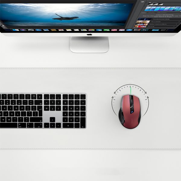 Precīza USB bezvadu pele 2,4 GHz Bluetooth 5.0 Optical 4000 DPI RED