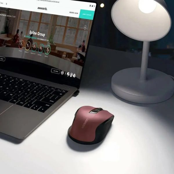 Precīza USB bezvadu pele 2,4 GHz Bluetooth 5.0 Optical 4000 DPI RED