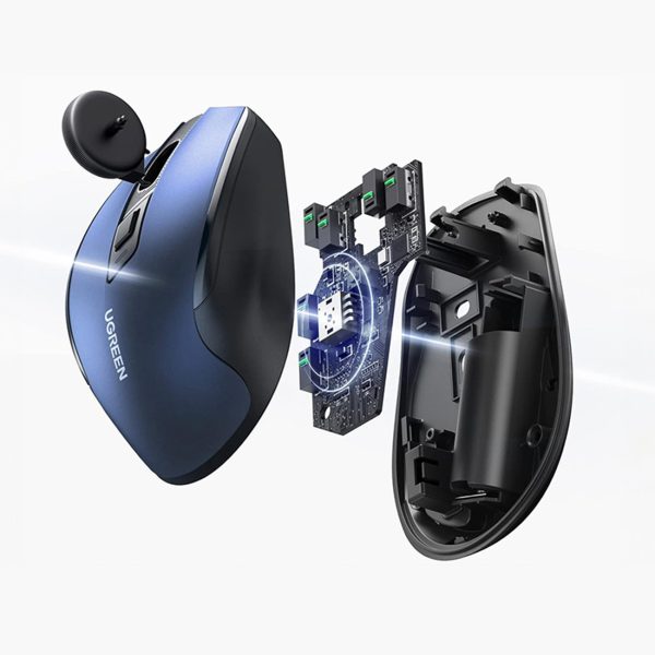 Precīza USB bezvadu pele 2,4 GHz Bluetooth 5.0 Optical 4000 DPI Blue