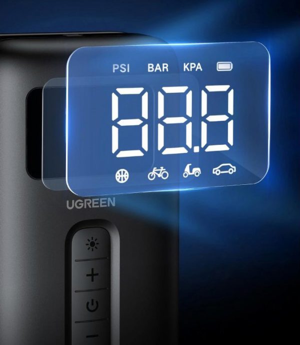 Gaisa kompresors 150pSi 10bar ar akumulatoru un melnu LED lukturīti