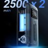 Gaisa kompresors 150pSi 10bar ar akumulatoru un melnu LED lukturīti