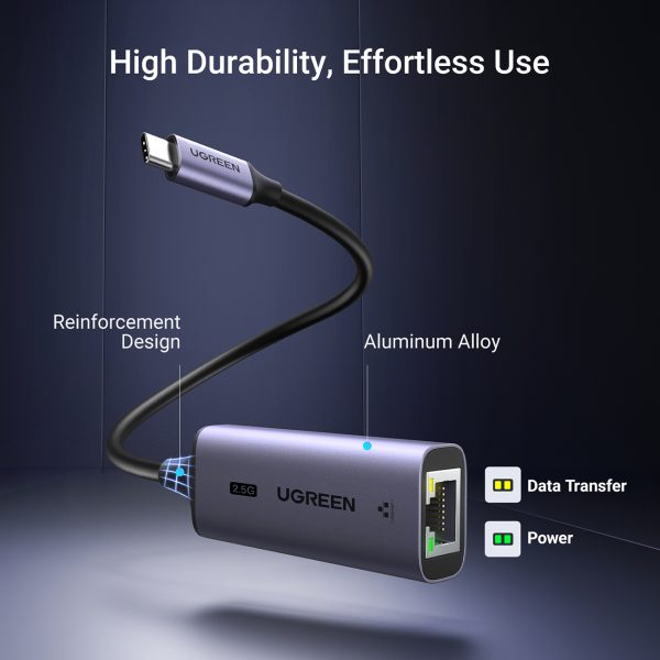 Ethernet USB -C tīkla adapteris - RJ45 2,5G pelēks