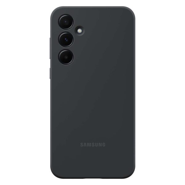 Oriģināls silikona korpuss Samsung Galaxy A55 melnā krāsā