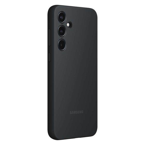 Oriģināls silikona korpuss Samsung Galaxy A55 melnā krāsā