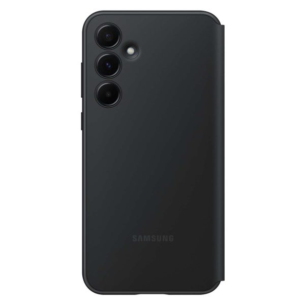 Oriģināls vieda skata maka korpuss ar Samsung Galaxy A55 melno atloku