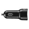 1XUSB-C 1XUSB-A 45W PD QC Melnās automašīnas lādētājs QC Black