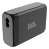 130W GAN lādētājs ar 3xusB-C PD USB-A QC 3.0 Melnais lādētājs