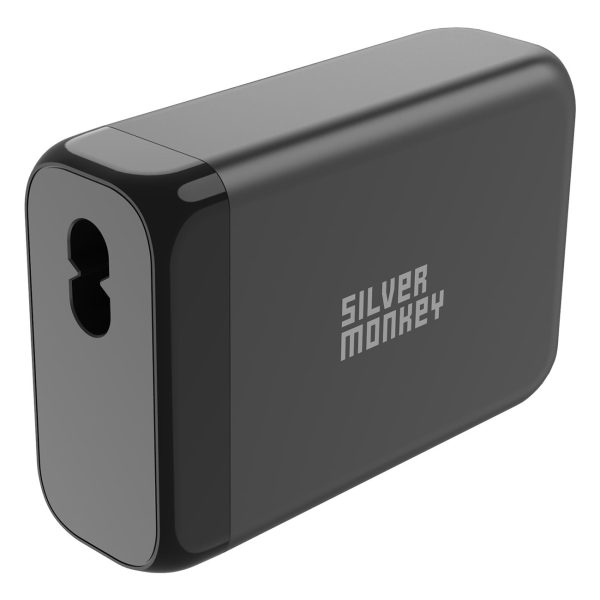 130W GAN lādētājs ar 3xusB-C PD USB-A QC 3.0 Melnais lādētājs