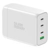 130W GAN lādētājs ar 3XUSB-C PD USB-A QC 3.0 barošanas kabelis
