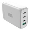 130W GAN lādētājs ar 3XUSB-C PD USB-A QC 3.0 barošanas kabelis