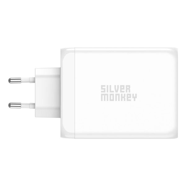 Spēcīgs Gan Charger 200w 3xusB-C PD USB-A QC 3.0 balts